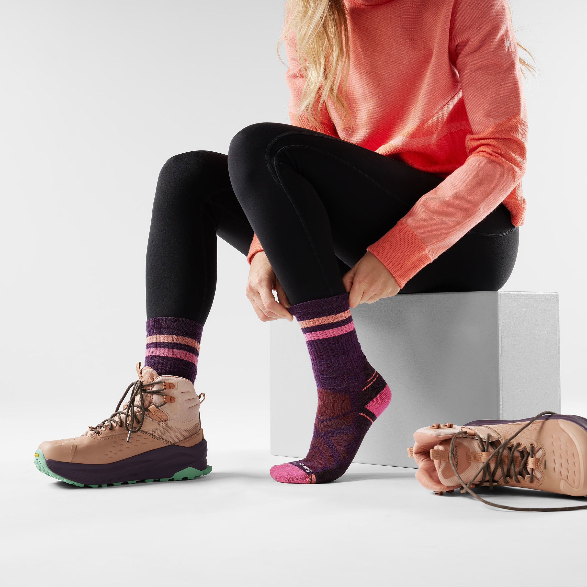 Women's Hike Tube Stripe Crew Socks - Image 6