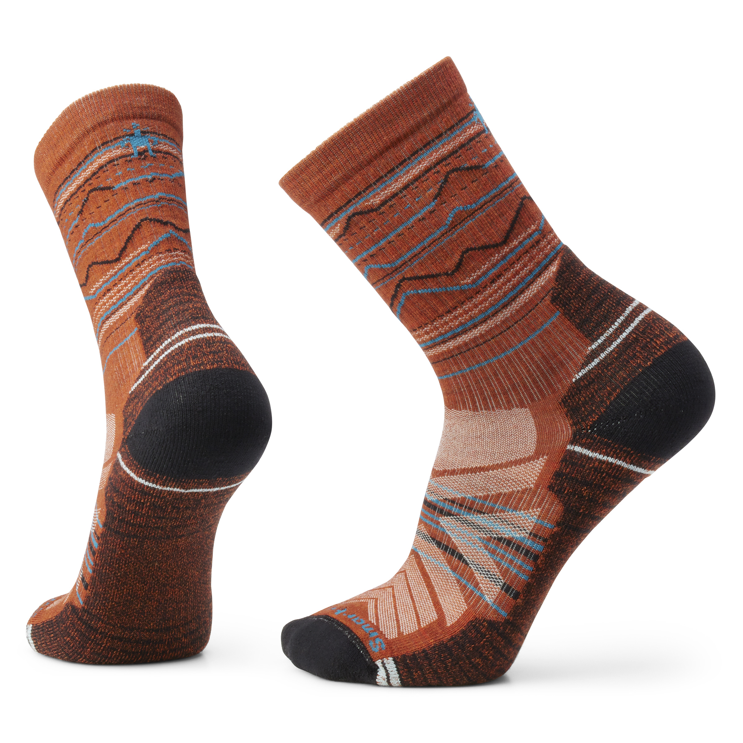 Hike Mountain Range Crew Socks