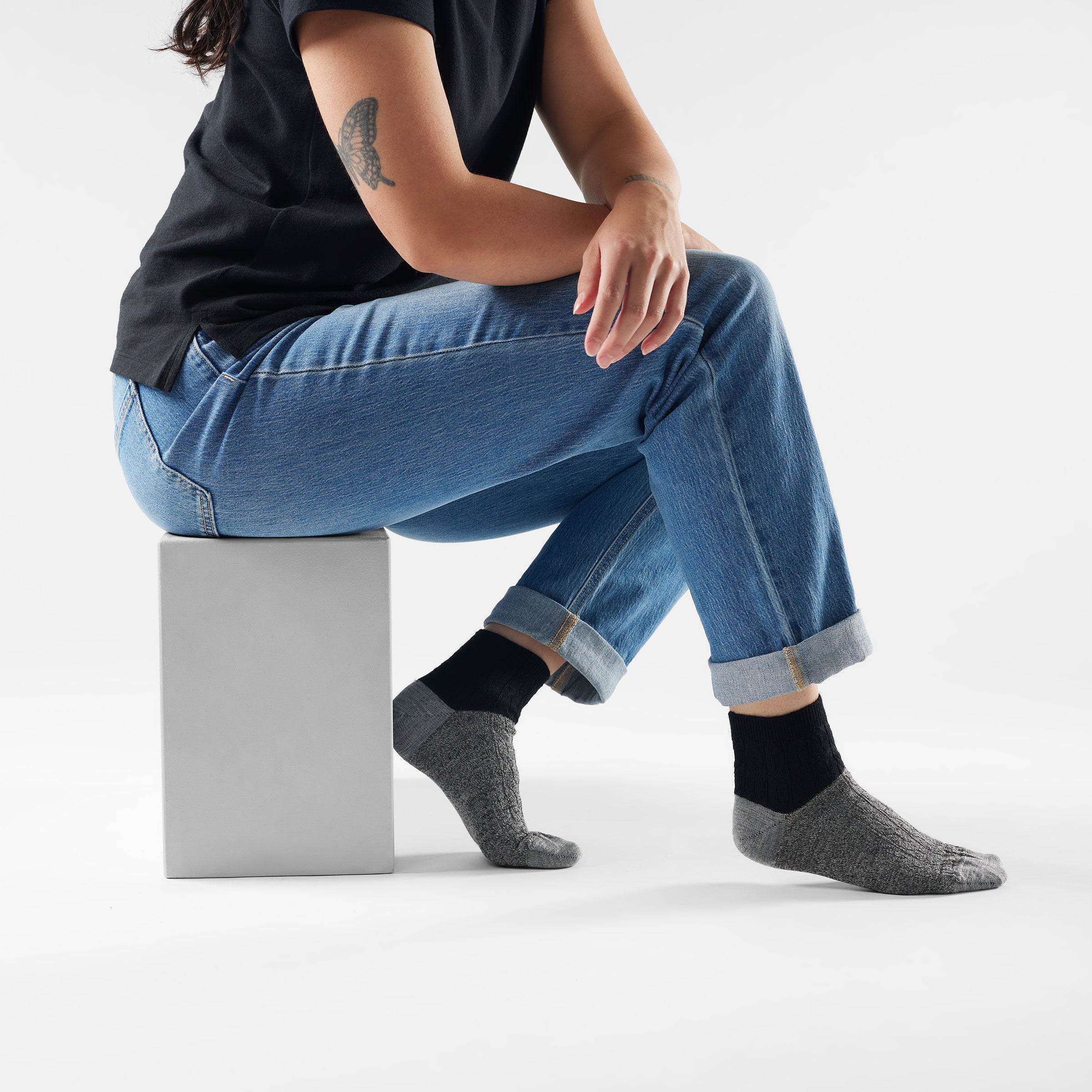 Women's Everyday Cable Ankle Socks - Image 9