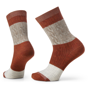 Women's Everyday Color Block Cable Crew Socks