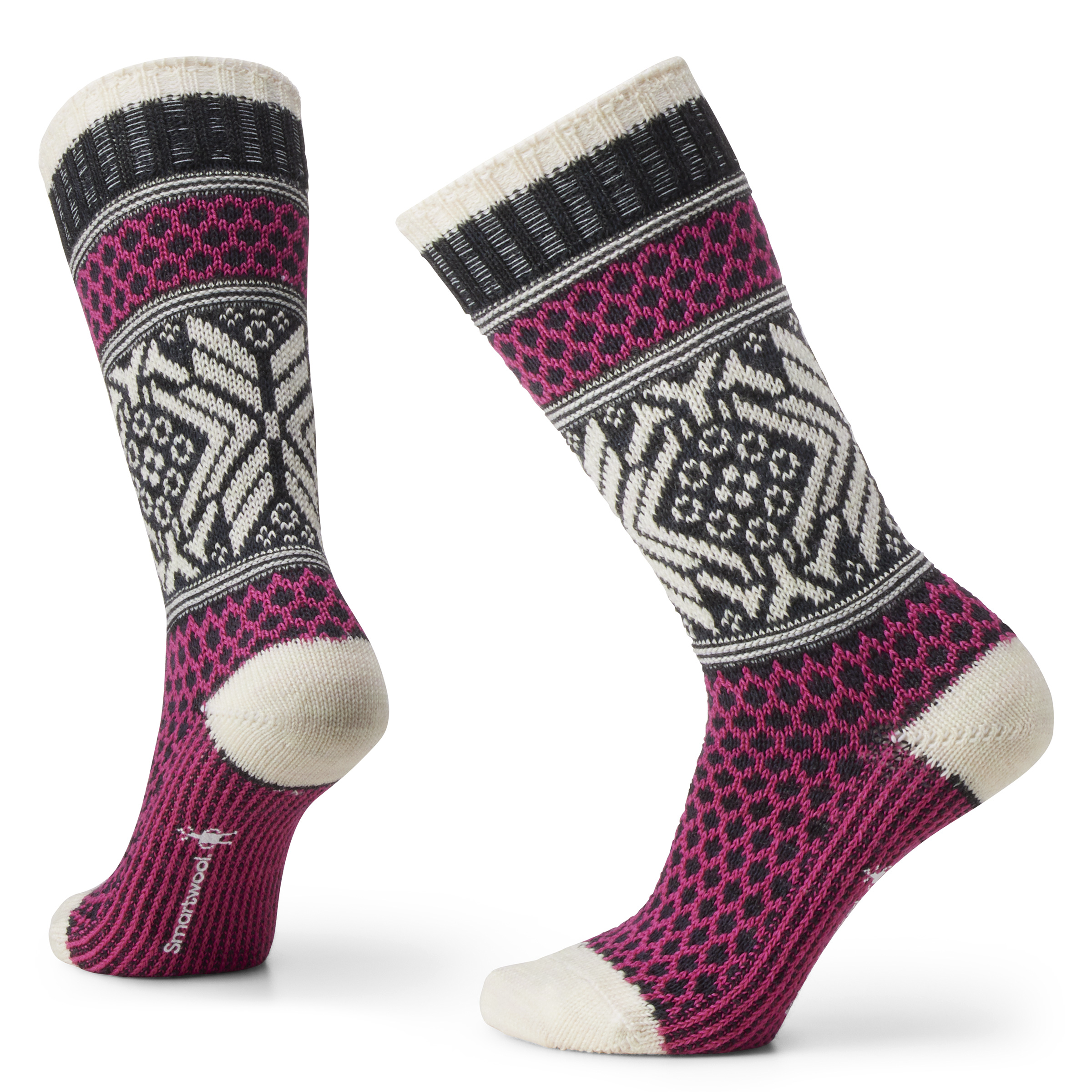 Women's Everyday Cozy Popcorn Snowflake Crew Socks - Image 7