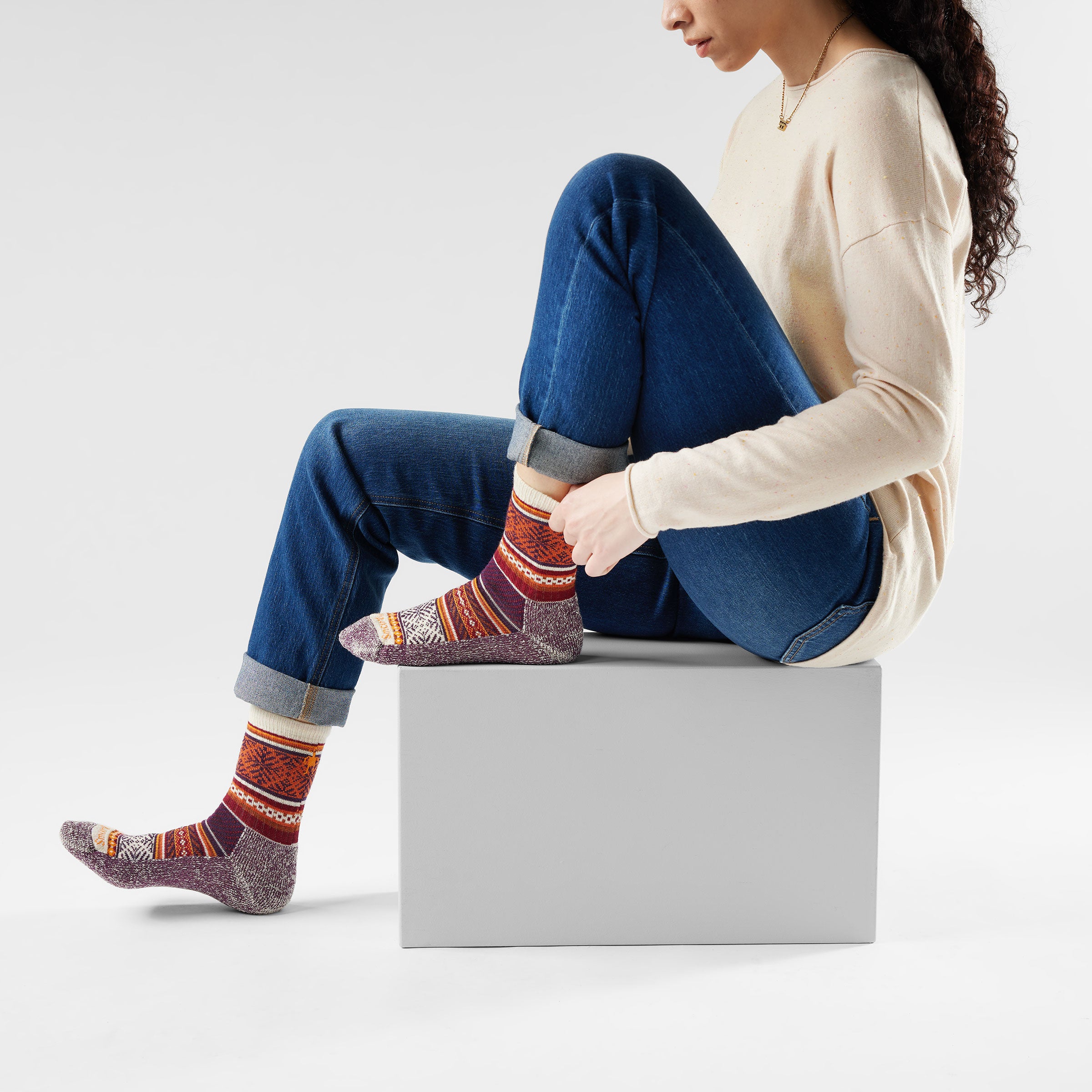 Everyday Cozy Fair Isle Sweater Crew Socks - Image 8