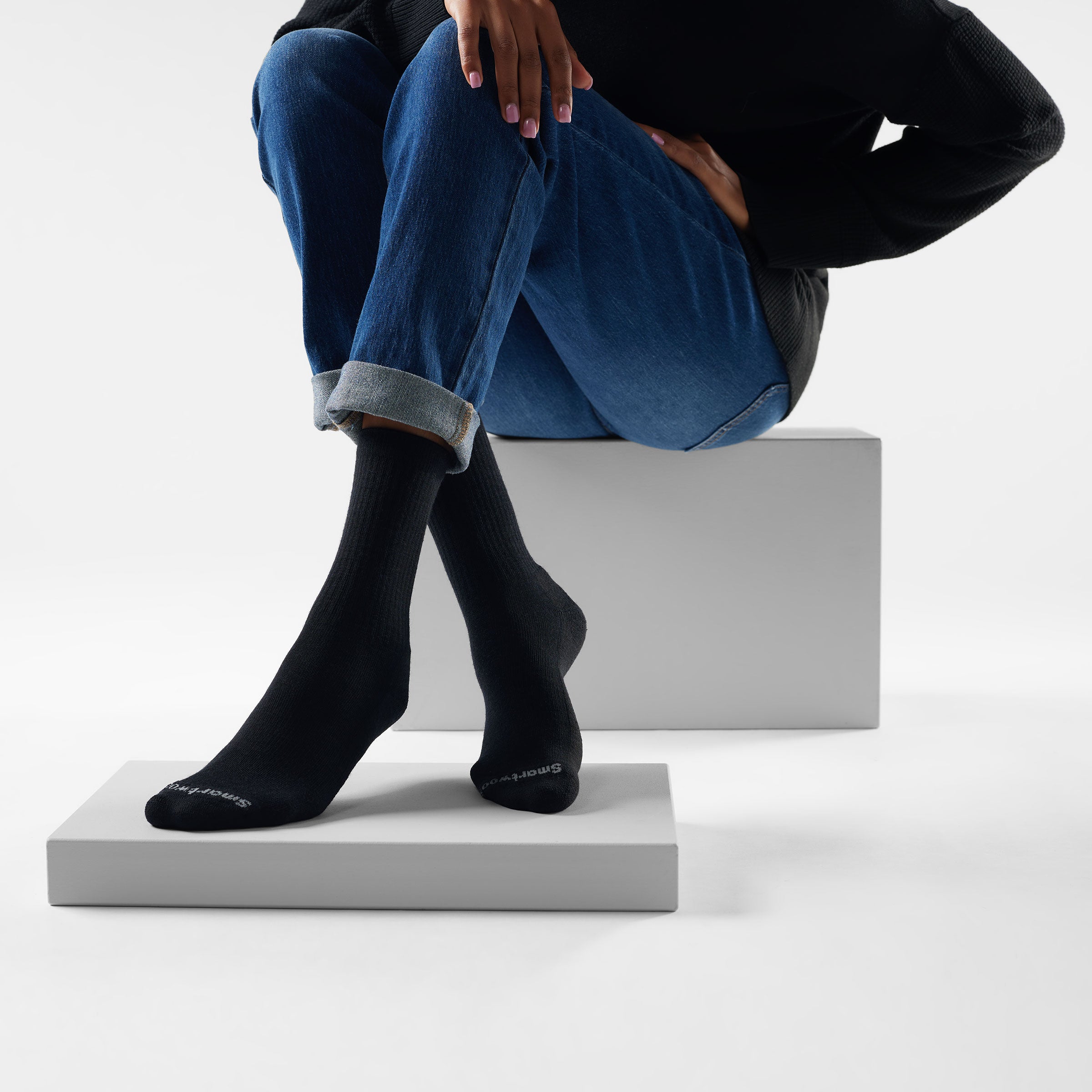 Everyday Solid Rib Crew Socks - Image 12