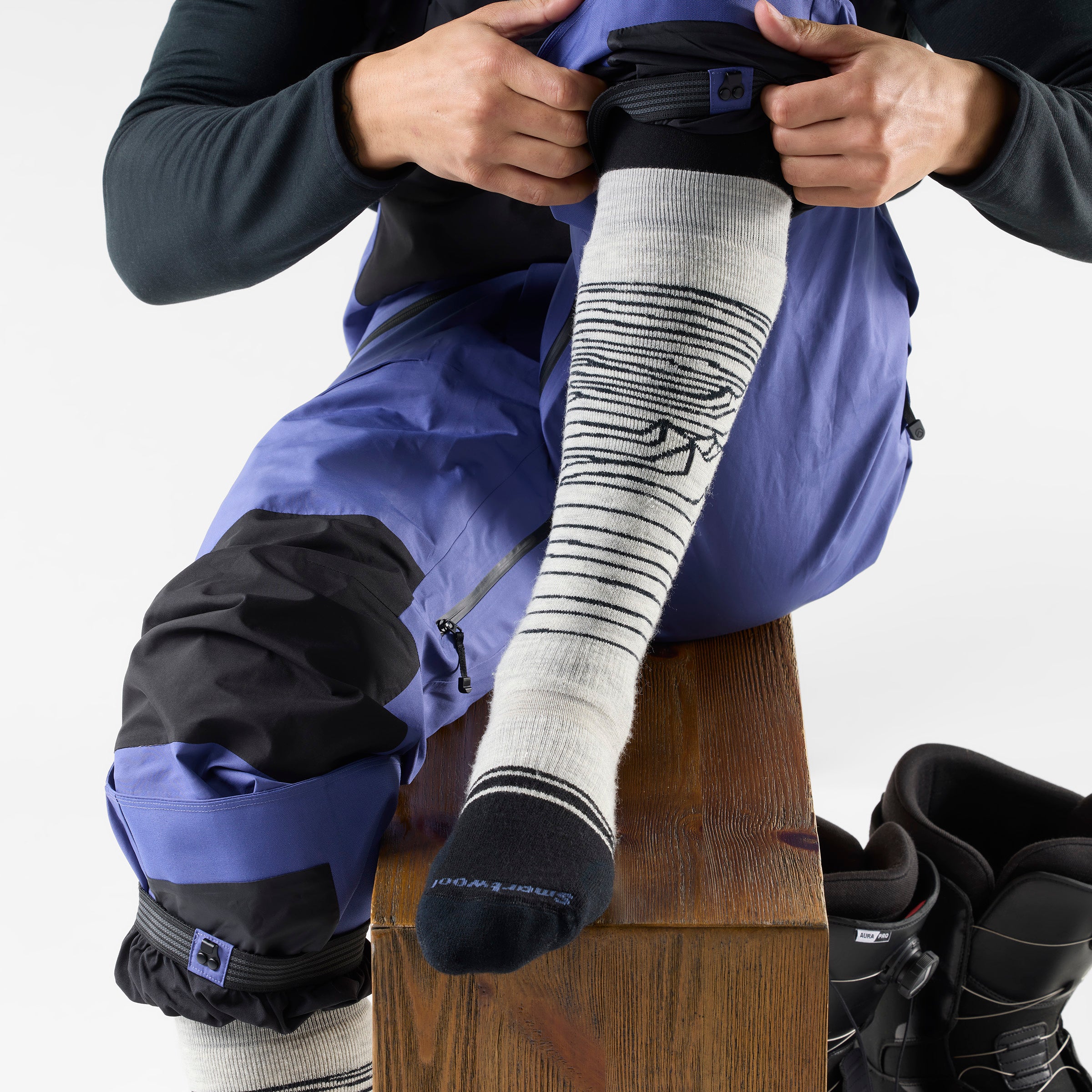 Snowboard Iguchi Pattern Over The Calf Socks - Image 2