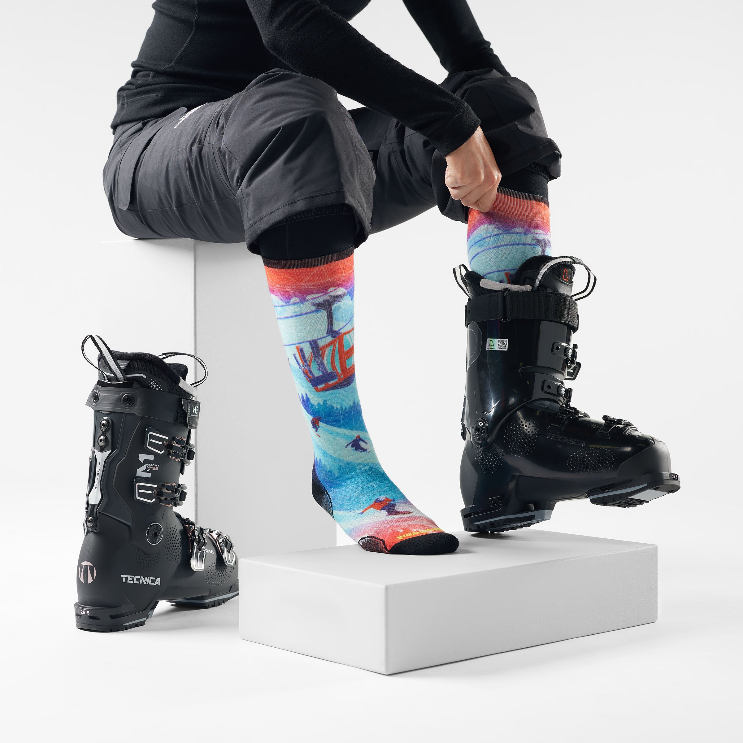 Ski Ski Day Print Over The Calf Socks - Image 4