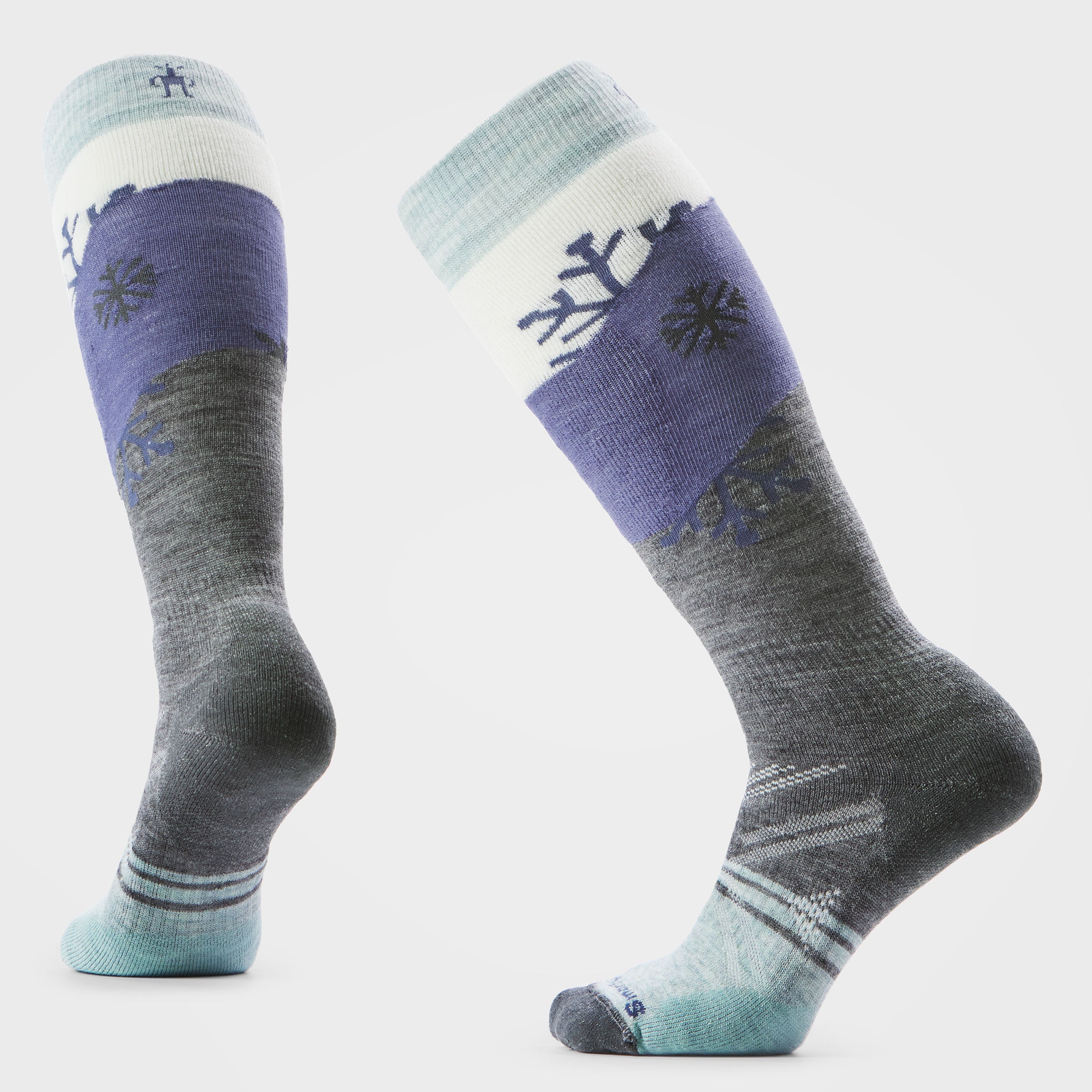 Women's Ski Snowpocalypse Pattern Over The Calf Socks - Image 14