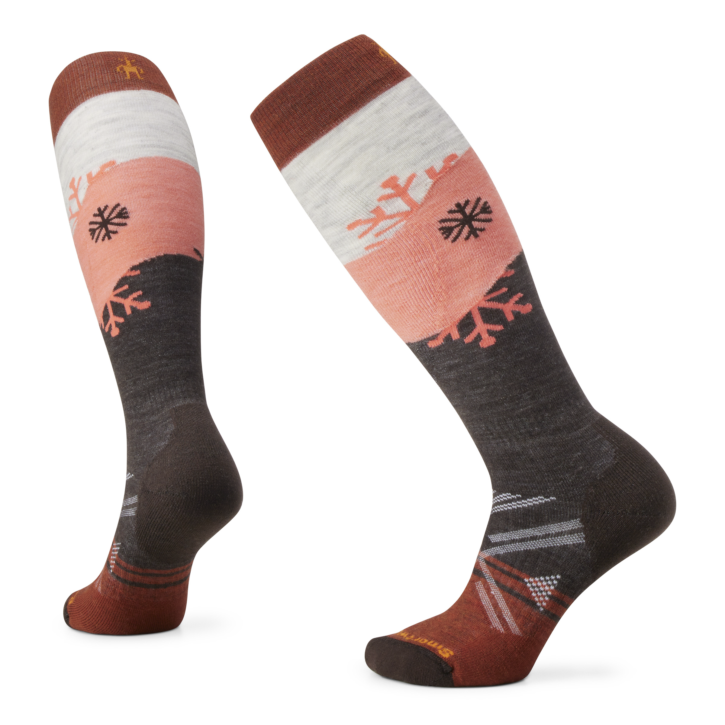 Women's Ski Snowpocalypse Pattern Over The Calf Socks - Image 2
