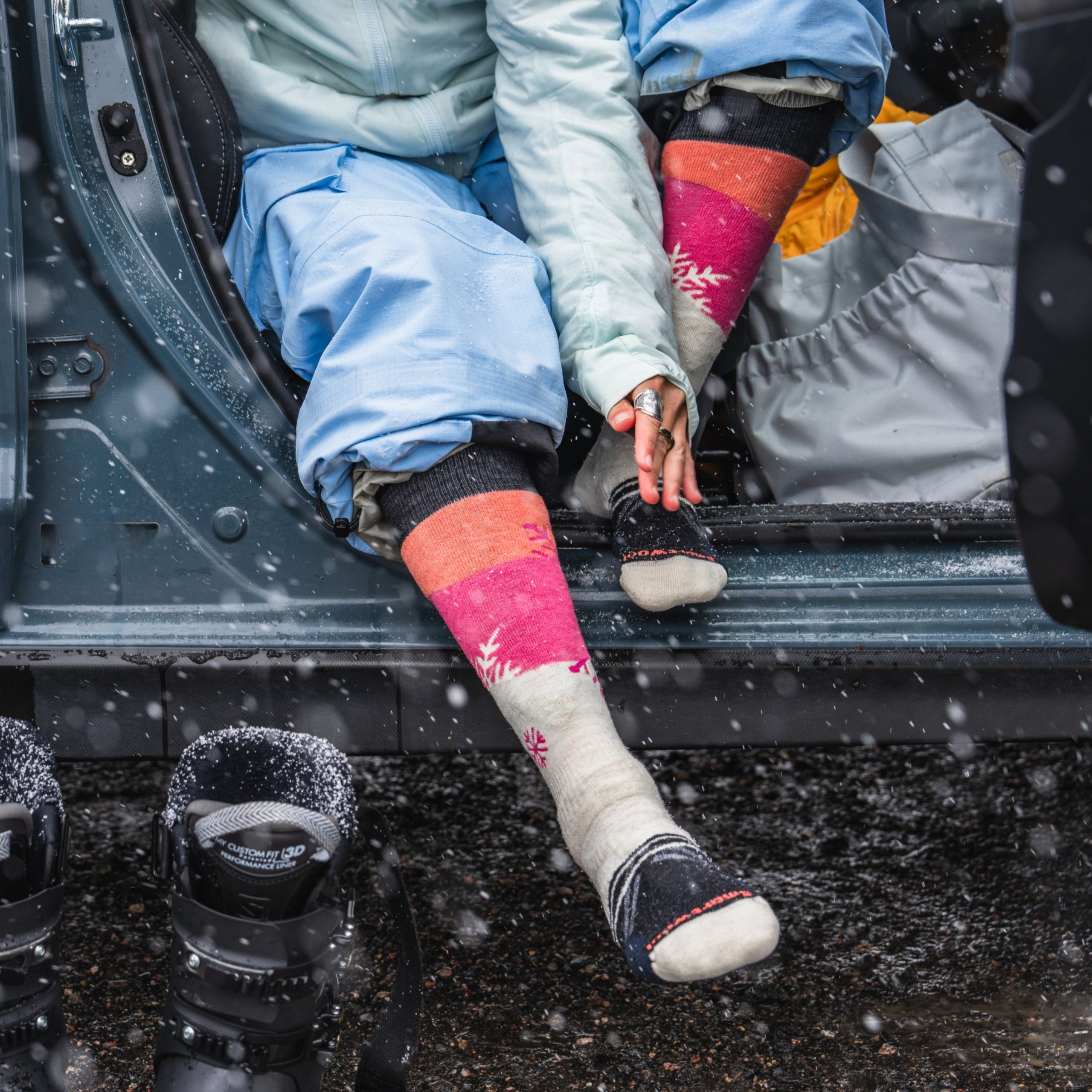 Women's Ski Snowpocalypse Pattern Over The Calf Socks - Image 8