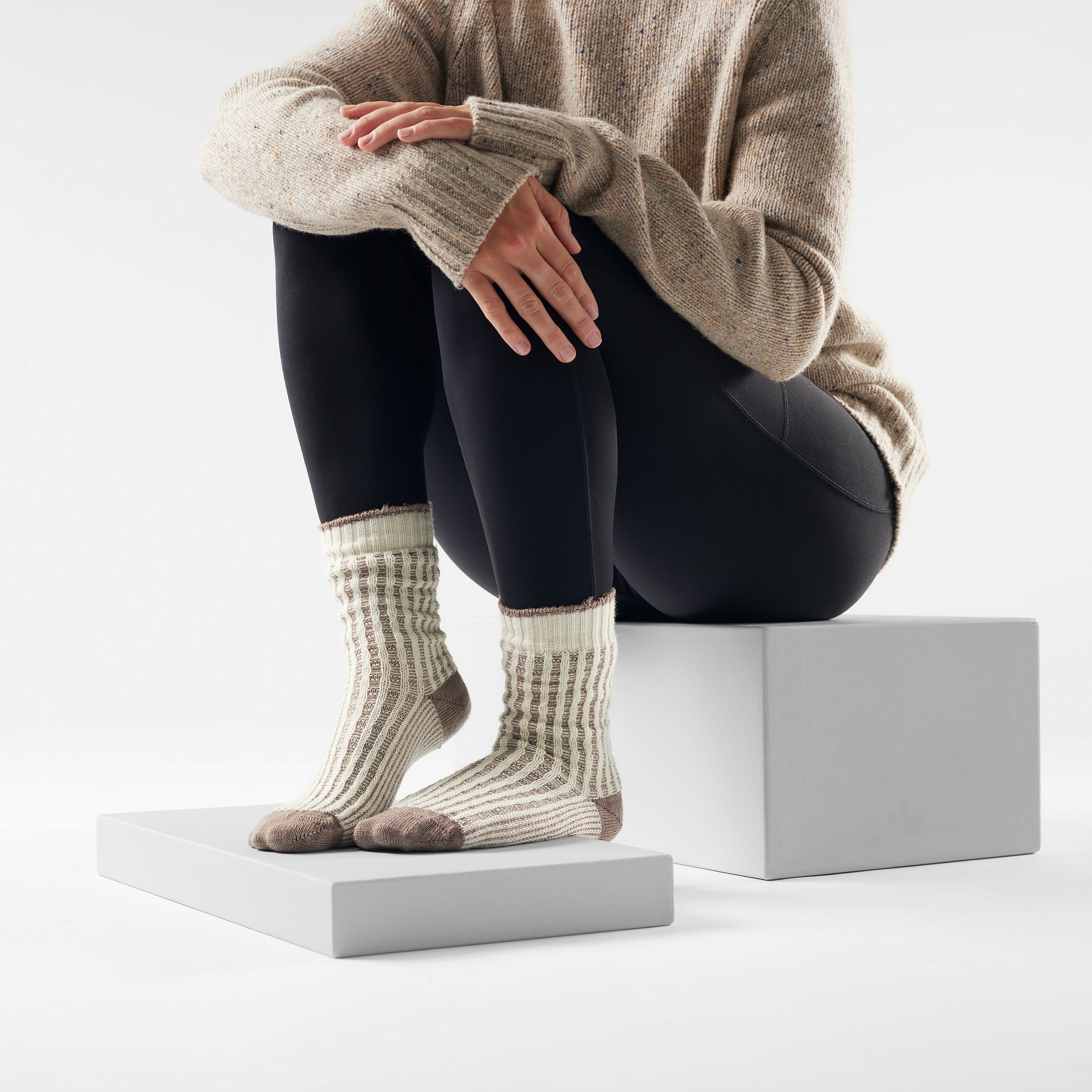 Women's Everyday Cozy Waffle Press Crew Socks - Image 3