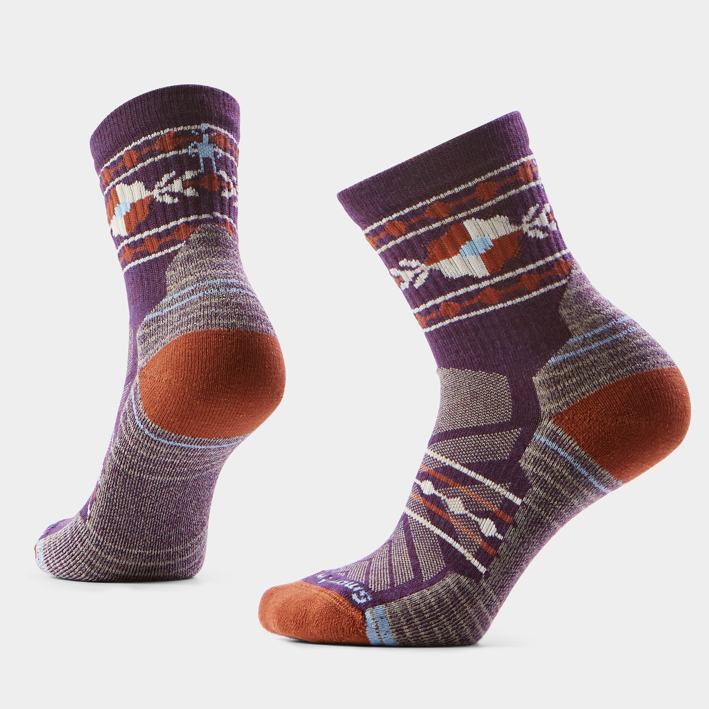 Women's Hike Retro Floral Mid Crew Socks - Image 6