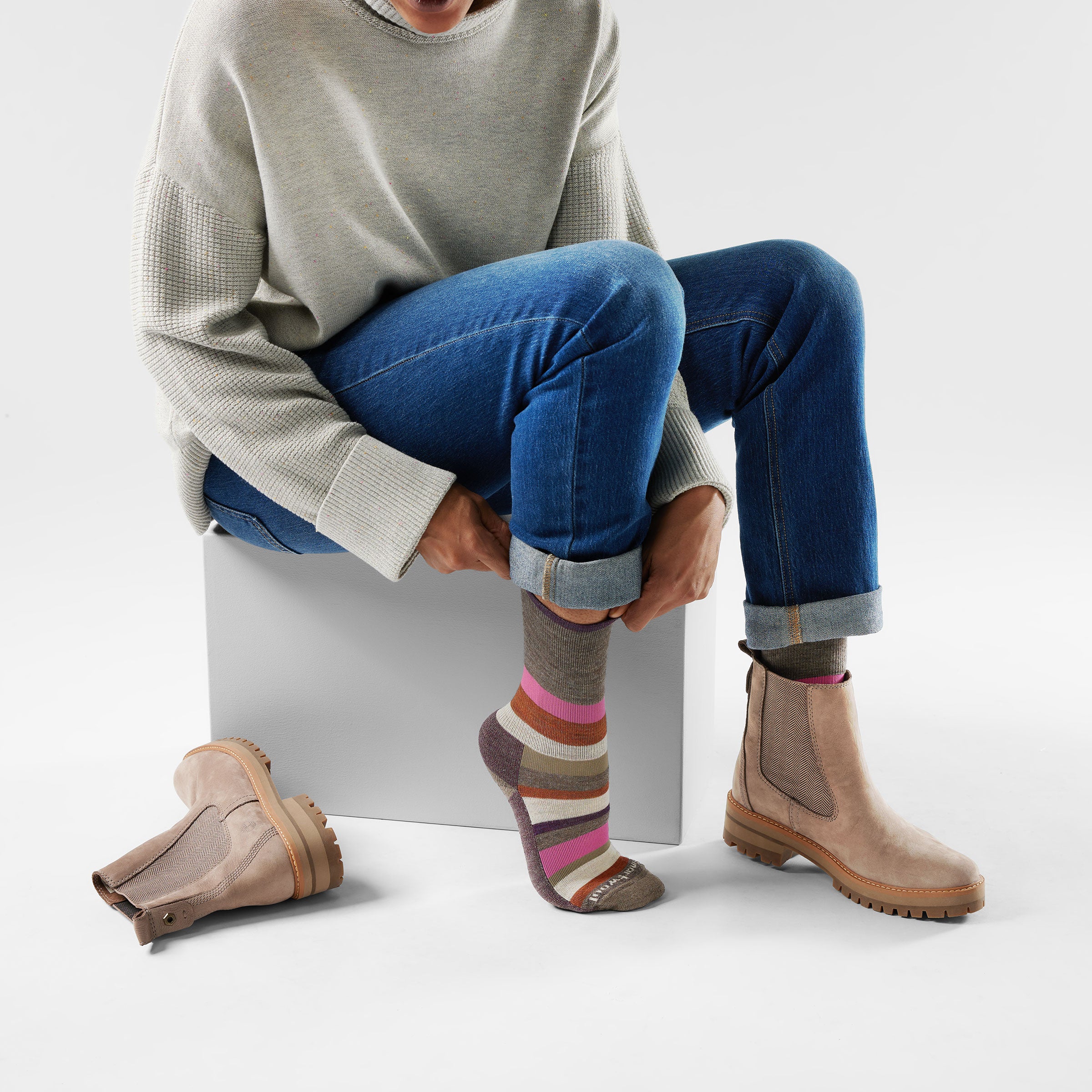Women's Everyday Multi-Stripe Crew Socks - Image 6