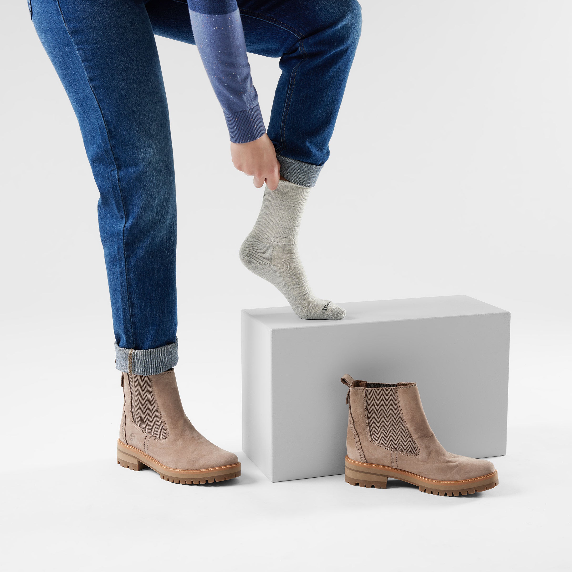 Women's Everyday Roll Top Crew Socks - Image 6
