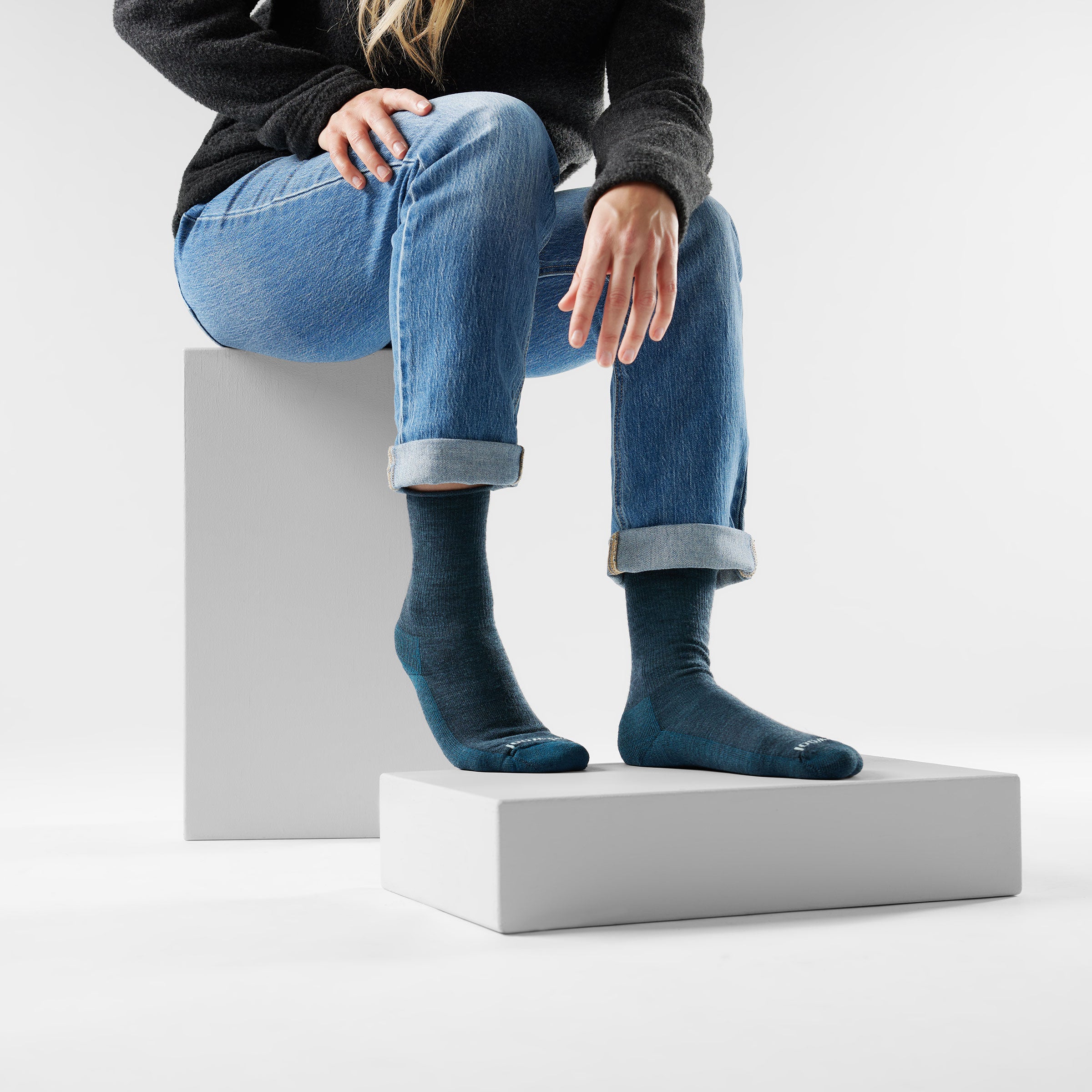 Women's Everyday Roll Top Crew Socks - Image 2
