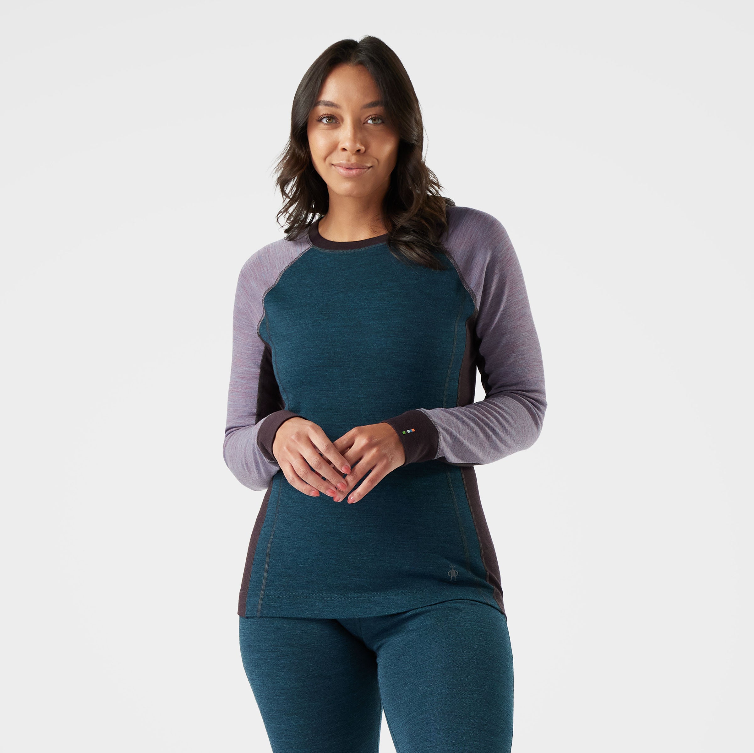 Women's Classic Thermal Merino Base Layer Colorblock Crew - Image 5